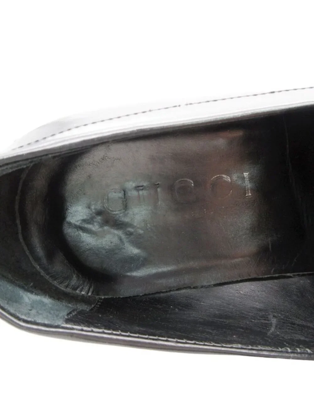 Gucci Loafers Square Bit Leather Shoes Dress Business Black